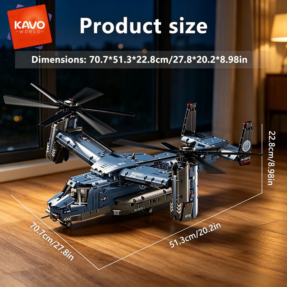 KAVOWORLD 1486PCS V-22 Osprey  - Jjrc Drone X12 recension och pris
